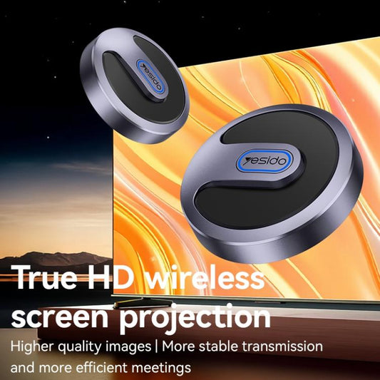 Yesido TV15 Wireless Display Adapter 2.4GHz / 5GHz WiFi Screen Mirroring Dongle(Grey) - Wireless Display Dongle by Yesido | Online Shopping UK | buy2fix