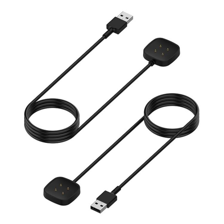 For Fitbit Versa 4 / 3 Sense 2 / Sense xDfind USB-A Port Watch Magnetic Charging Cable, Length: 1m(Black) - Charger by xDfind | Online Shopping UK | buy2fix
