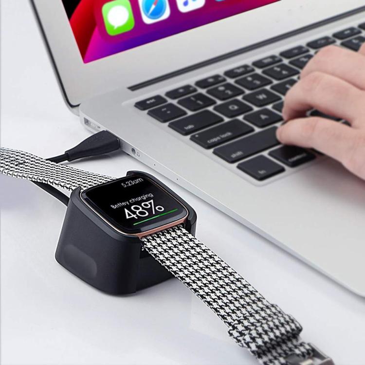 For Fitbit Versa 2 xDfind USB-A Port Watch Charging Dock Base Stand Holder, Length: 1m(Black) - Charger by xDfind | Online Shopping UK | buy2fix