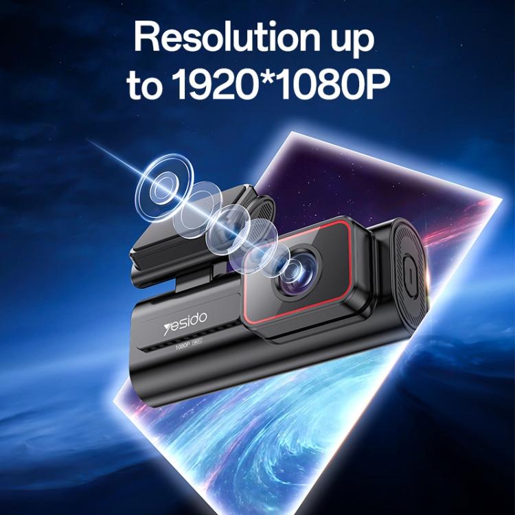 Yesido KM21 1K HD Camera Car Driving Recorder with 1.47 inch Screen(Black) - Car DVRs by Yesido | Online Shopping UK | buy2fix