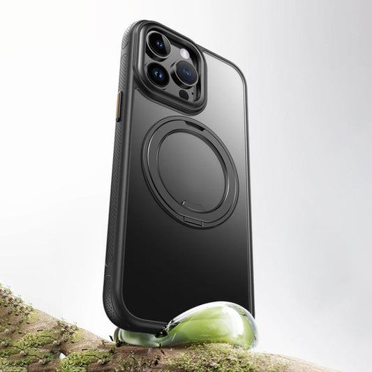 For iPhone 13 Pro Gear 360 Rotation MagSafe Holder Phone Case(Black) - iPhone 13 Pro Cases by buy2fix | Online Shopping UK | buy2fix