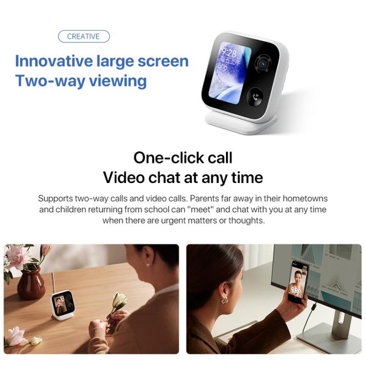 Original Xiaomi Smart Camera Video Call Edition Support One-click Call / AI Intelligent Detection, US Plug(White) - Wireless Camera by Xiaomi | Online Shopping UK | buy2fix