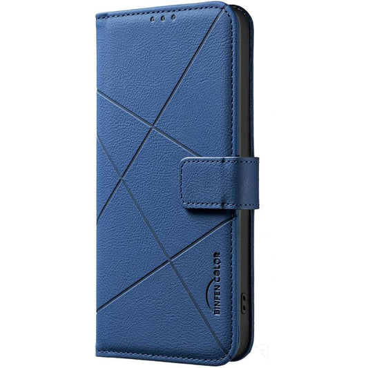 For iPhone Air Geometric Pattern RFID Leather Phone Case(Blue) - iPhone Air Cases by buy2fix | Online Shopping UK | buy2fix