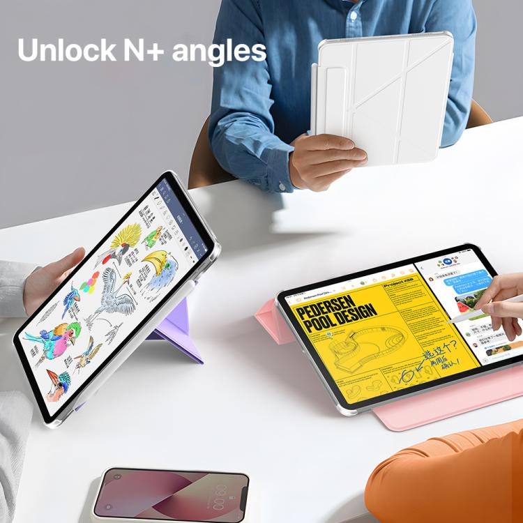 For iPad Pro 11 2024 Four-corner Anti-collision Magnetic Double-sided Clip Tablet Case(White) - iPad Pro 11 2024 Cases by buy2fix | Online Shopping UK | buy2fix
