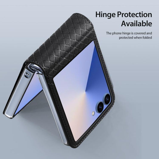 For Samsung Galaxy Z Flip7 5G DUX DUCIS Bril Series PU + TPU Phone Case(Black) - Galaxy Z Flip7 5G Cases by DUX DUCIS | Online Shopping UK | buy2fix