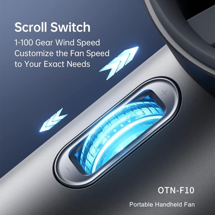 Onten F10 100-speed High-speed Turbine Handheld Fan(Grey) - Electric Fans by Onten | Online Shopping UK | buy2fix