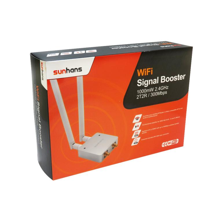 Sunhans 2.4GHz 1000mW 2T2R 300Mbps MIMO WiFi Signal Booster(US Plug) - Broadband Amplifiers by buy2fix | Online Shopping UK | buy2fix
