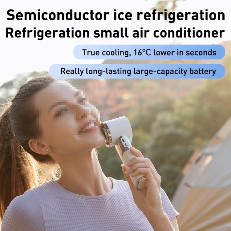 MF119 High Speed ??Ice Compress Handheld Fan with Retractable Cord(Black) - Electric Fans by buy2fix | Online Shopping UK | buy2fix
