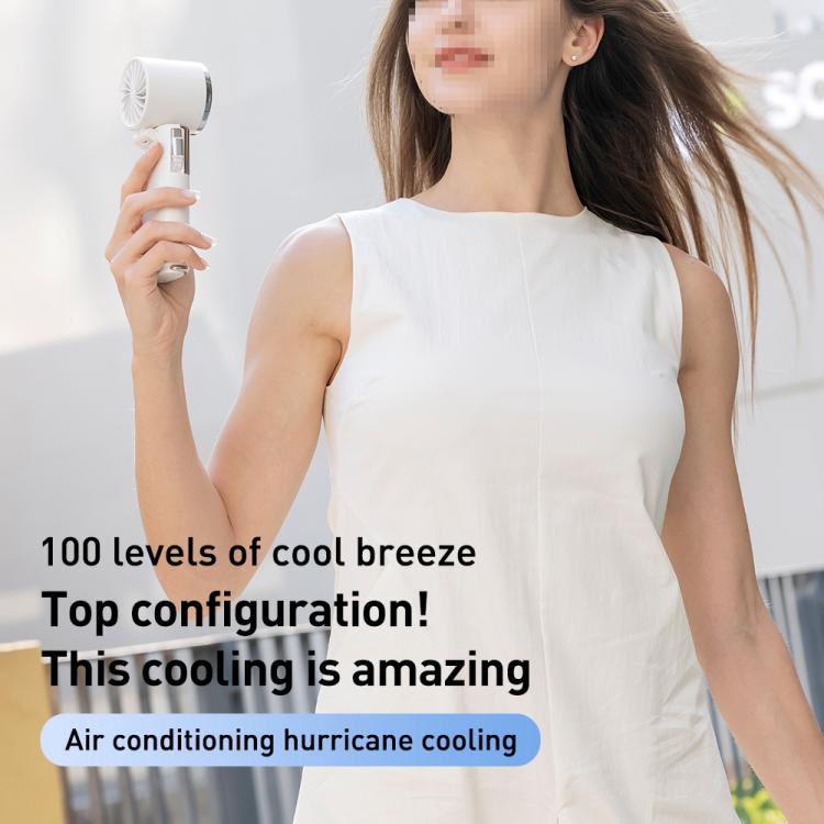 MF119 High Speed ??Ice Compress Handheld Fan with Retractable Cord(Black) - Electric Fans by buy2fix | Online Shopping UK | buy2fix