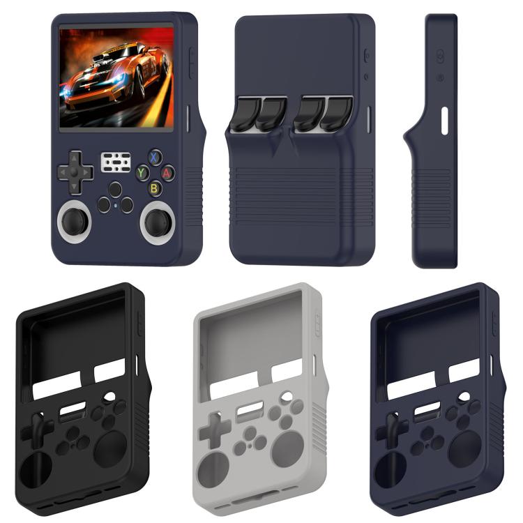 For ANBERNIC R36S Silicone Handheld Game Console Protective Case(Dark Blue) - Cases by buy2fix | Online Shopping UK | buy2fix