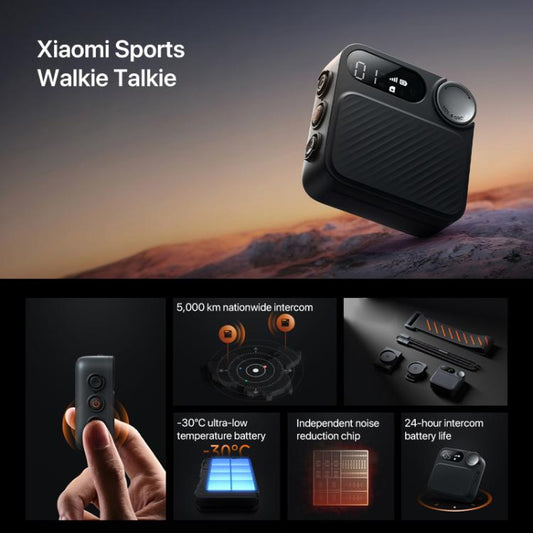 Original Xiaomi Sports Walkie Talkie, Support 5000km Intercom Distance(Black) - Handheld Walkie Talkie by Xiaomi | Online Shopping UK | buy2fix