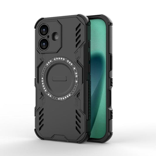 For iPhone 17 Butterfly Armor MagSafe Magnetic Ring Shockproof Phone Case(Black) - iPhone 17 Cases by buy2fix | Online Shopping UK | buy2fix