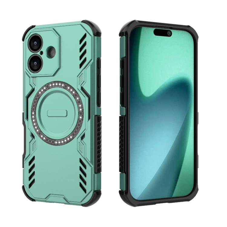 For iPhone 17 Butterfly Armor MagSafe Magnetic Ring Shockproof Phone Case(Light Green) - iPhone 17 Cases by buy2fix | Online Shopping UK | buy2fix