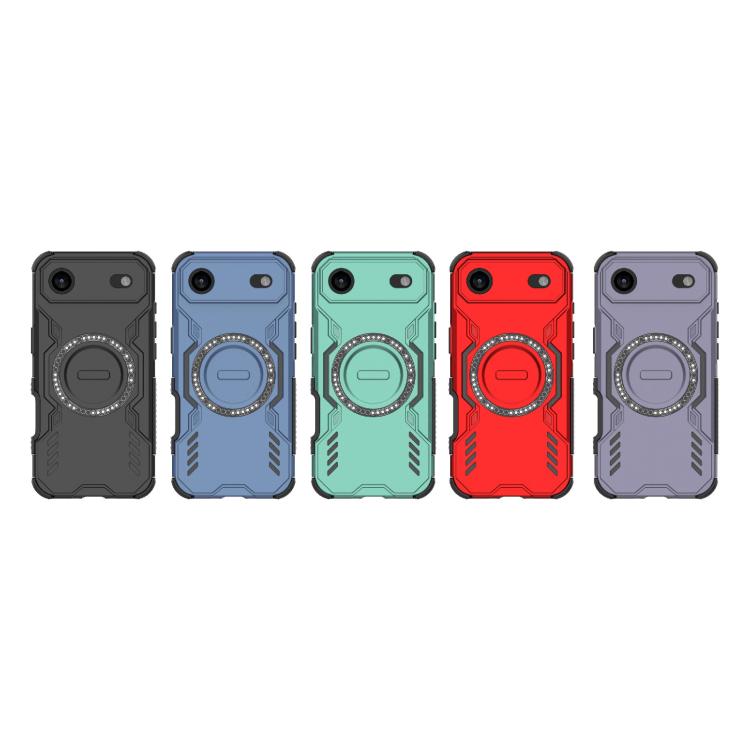 For iPhone Air Butterfly Armor MagSafe Magnetic Ring Shockproof Phone Case(Light Green) - iPhone Air Cases by buy2fix | Online Shopping UK | buy2fix