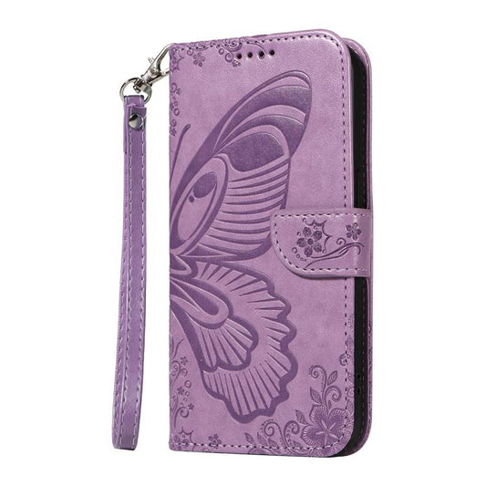 For Google Pixel 10 Pro XL 5G Global Swallowtail Butterfly Embossed Leather Phone Case(Purple) - Google Cases by buy2fix | Online Shopping UK | buy2fix