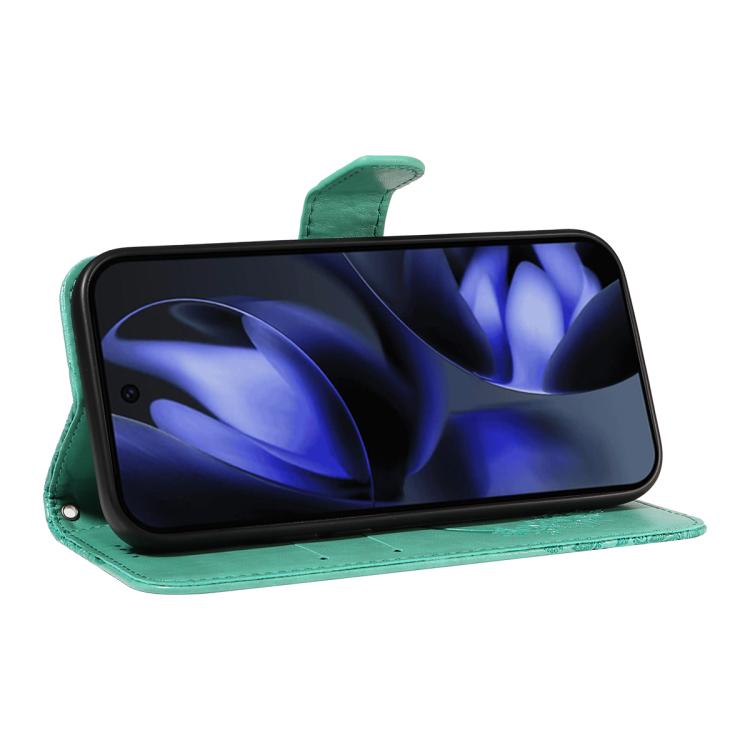 For Google Pixel 10 5G / 10 Pro 5G Global Swallowtail Butterfly Embossed Leather Phone Case(Green) - Google Cases by buy2fix | Online Shopping UK | buy2fix