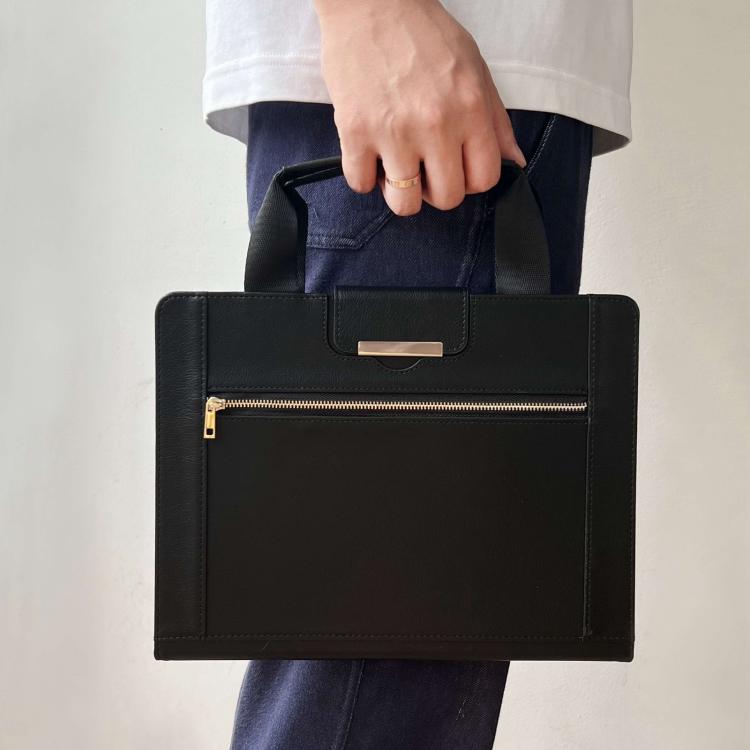 For iPad mini 2024 / 6 Zipper Handle Retro Smart Leather Tablet Case(Black) - iPad mini 2024 Cases by buy2fix | Online Shopping UK | buy2fix