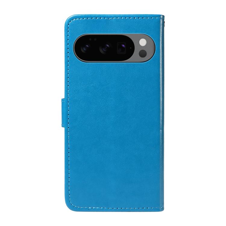 For Google Pixel 10 / 10 Pro Global Cat and Bee Embossed Flip Leather Phone Case(Blue) - Google Cases by buy2fix | Online Shopping UK | buy2fix