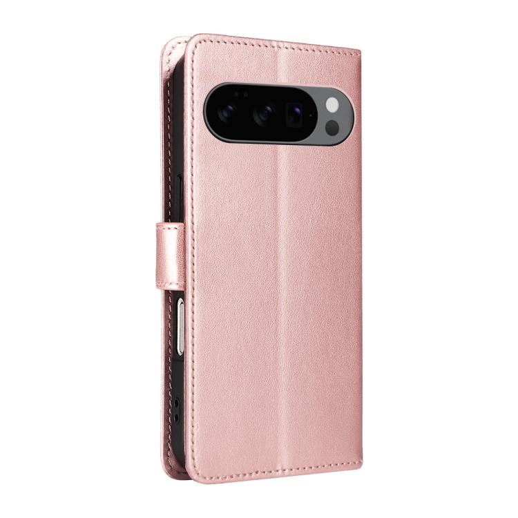 For Google Pixel 10 / 10 Pro Global Cat and Bee Embossed Flip Leather Phone Case(Rose Gold) - Google Cases by buy2fix | Online Shopping UK | buy2fix