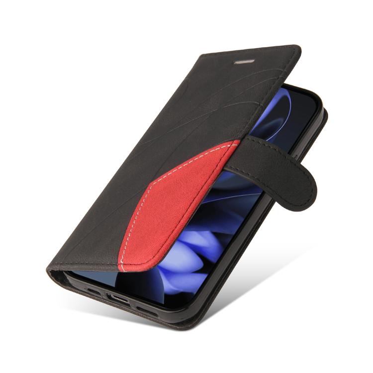 For Google Pixel 10 5G / 10 Pro 5G Global Dual-color Splicing Flip Leather Phone Case(Black) - Google Cases by buy2fix | Online Shopping UK | buy2fix