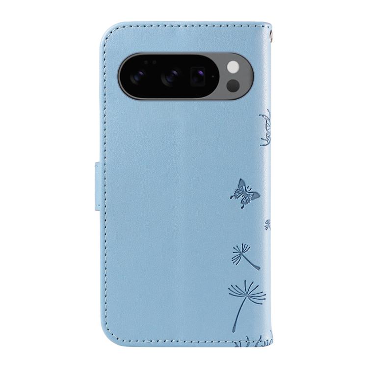 For Google Pixel 10 5G / 10 Pro 5G Global Dandelion Embossed Pattern Flip Leather Phone Case(Sky Blue) - Google Cases by buy2fix | Online Shopping UK | buy2fix