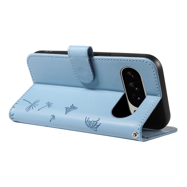 For Google Pixel 10 Pro XL 5G Global Dandelion Embossed Pattern Flip Leather Phone Case(Sky Blue) - Google Cases by buy2fix | Online Shopping UK | buy2fix