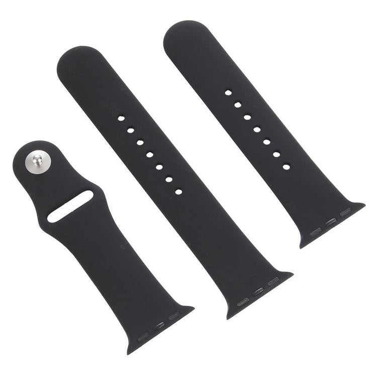 For Apple Watch 46mm / 49mm / 45mm / 44mm xDfind Solid Color Silicone Sports Watch Band(Black) - Watch Bands by xDfind | Online Shopping UK | buy2fix