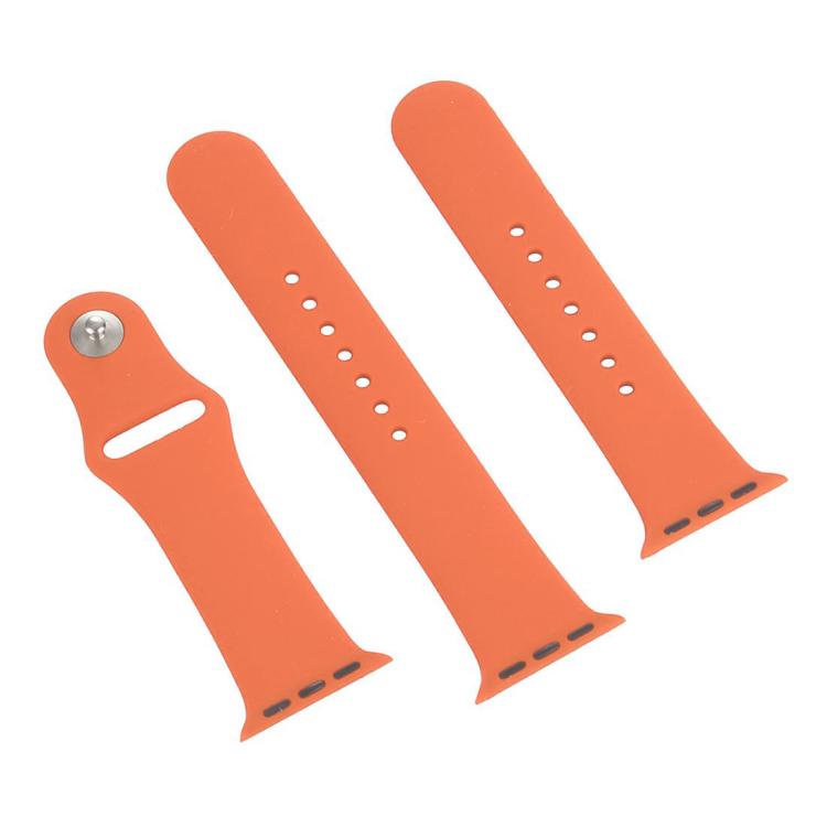 For Apple Watch 42mm / 41mm / 40mm / 38mm xDfind Solid Color Silicone Sports Watch Band(Orange) - Watch Bands by xDfind | Online Shopping UK | buy2fix