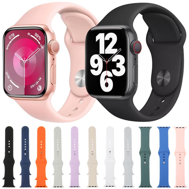 For Apple Watch 42mm / 41mm / 40mm / 38mm xDfind Solid Color Silicone Sports Watch Band(Light Pink) - Watch Bands by xDfind | Online Shopping UK | buy2fix