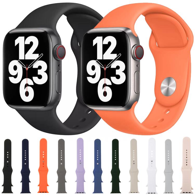 For Apple Watch 46mm / 49mm / 45mm / 44mm xDfind Solid Color Silicone Sports Watch Band(Black) - Watch Bands by xDfind | Online Shopping UK | buy2fix