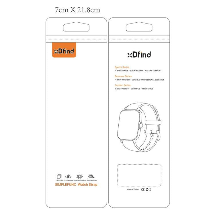 For Apple Watch 46mm / 49mm / 45mm / 44mm xDfind Solid Color Silicone Sports Watch Band(Black) - Watch Bands by xDfind | Online Shopping UK | buy2fix