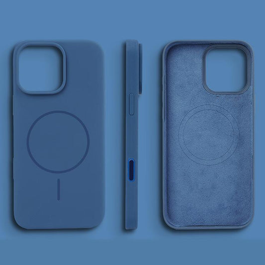 For iPhone 16 Pro Max Liquid Silicone Magsafe Phone Case with AI Camera Control Button(Blue) - iPhone 16 Pro Max Cases by buy2fix | Online Shopping UK | buy2fix