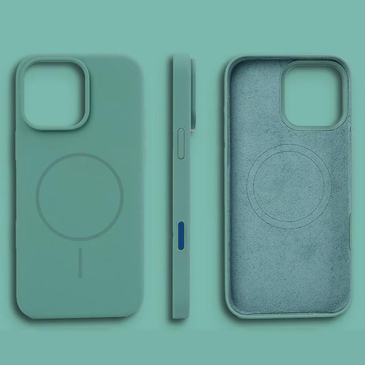 For iPhone 16 Pro Max Liquid Silicone Magsafe Phone Case with AI Camera Control Button(Green) - iPhone 16 Pro Max Cases by buy2fix | Online Shopping UK | buy2fix