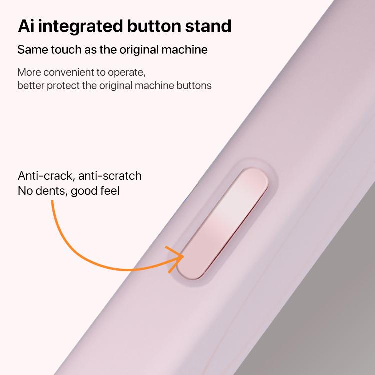 For iPhone 16 Pro Liquid Silicone Magsafe Phone Case with AI Camera Control Button(Grey) - iPhone 16 Pro Cases by buy2fix | Online Shopping UK | buy2fix