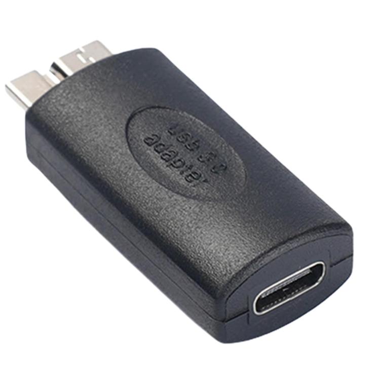 USB3.0 Mobile Hard Drive Computer Adapter, Model:Type-C Female to Micro USB Male(Black) - OTG Adapter by buy2fix | Online Shopping UK | buy2fix