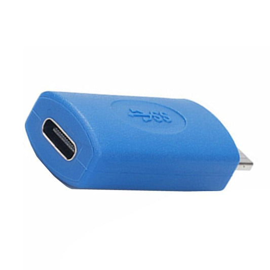 USB3.0 Mobile Hard Drive Computer Adapter, Model:Type-C Female to Micro USB Male(Blue) - OTG Adapter by buy2fix | Online Shopping UK | buy2fix