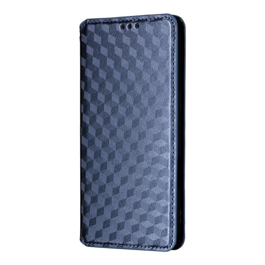 For iPhone Air Cubic Grid Texture Flip Leather Phone Case(Blue) - iPhone Air Cases by buy2fix | Online Shopping UK | buy2fix