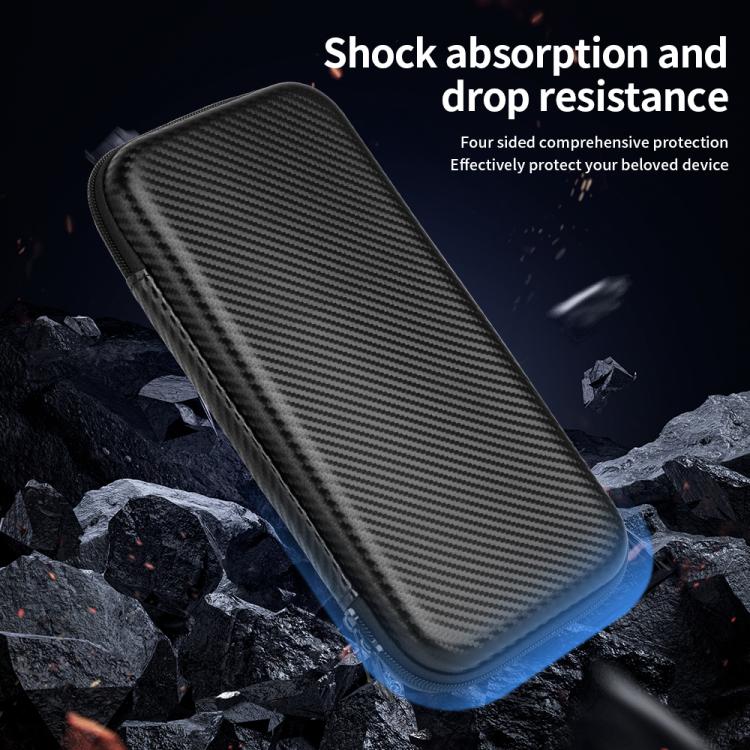 For Nintendo Switch 2 Carbon Fiber Full Cover Shockproof Storage Bag(Black) - Bags by buy2fix | Online Shopping UK | buy2fix