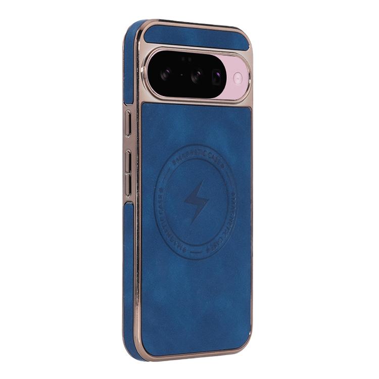 For Google Pixel 10 / 10 Pro Electroplated PC Sheepskin Invisible Magnetic MagSafe Phone Case(Blue) - Google Cases by buy2fix | Online Shopping UK | buy2fix