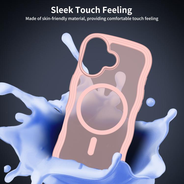 For iPhone 17 Skin Feel Wave Texture MagSafe Phone Case(Pink) - iPhone 17 Cases by buy2fix | Online Shopping UK | buy2fix
