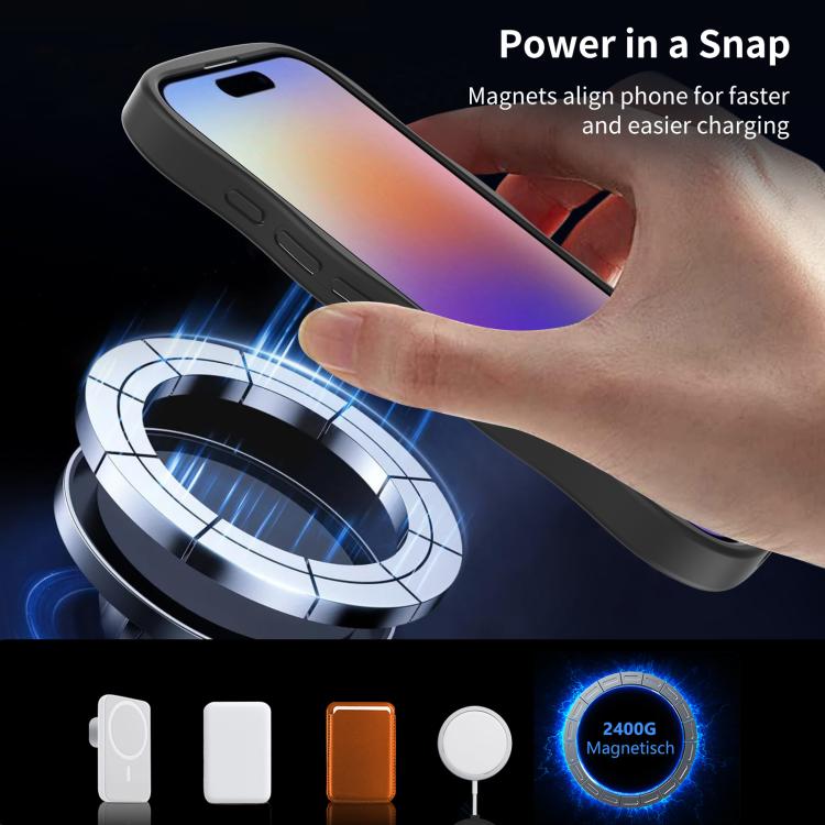 For iPhone 17 Skin Feel Wave Texture MagSafe Phone Case(Black) - iPhone 17 Cases by buy2fix | Online Shopping UK | buy2fix