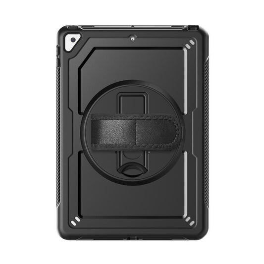 For iPad 10.2 2021 / 2020 / 10.5 2019 Honeycomb Hand Grip Turntable Stand Tablet Case(Black) - iPad 10.2 Cases by buy2fix | Online Shopping UK | buy2fix
