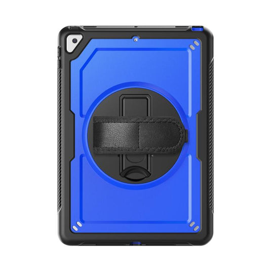 For iPad 10.2 2021 / 2020 / 10.5 2019 Honeycomb Hand Grip Turntable Stand Tablet Case(Dark Blue) - iPad 10.2 Cases by buy2fix | Online Shopping UK | buy2fix