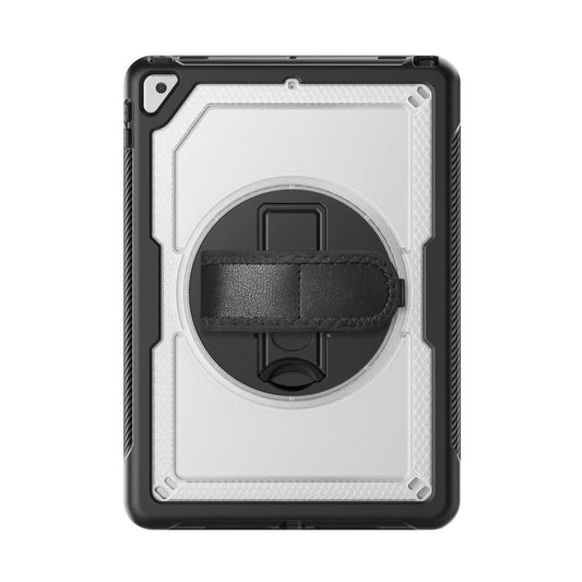 For iPad 10.2 2021 / 2020 / 10.5 2019 Honeycomb Hand Grip Turntable Stand Tablet Case(Transparent) - iPad 10.2 Cases by buy2fix | Online Shopping UK | buy2fix