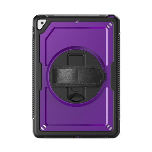 For iPad 10.2 2021 / 2020 / 10.5 2019 Honeycomb Hand Grip Turntable Stand Tablet Case(Purple) - iPad 10.2 Cases by buy2fix | Online Shopping UK | buy2fix