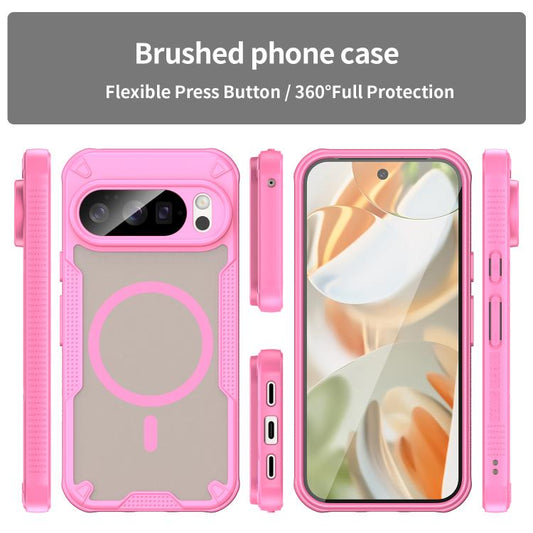 For Google Pixel 10 Pro Armor Glaze MagSafe Magnetic Phone Case(Pink) - Google Cases by buy2fix | Online Shopping UK | buy2fix