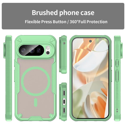 For Google Pixel 10 Pro Armor Glaze MagSafe Magnetic Phone Case(Green) - Google Cases by buy2fix | Online Shopping UK | buy2fix