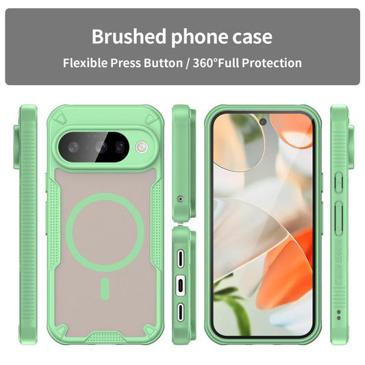 For Google Pixel 10 Armor Glaze MagSafe Magnetic Phone Case(Green) - Google Cases by buy2fix | Online Shopping UK | buy2fix