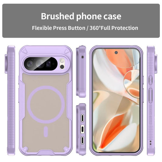 For Google Pixel 10 Pro XL Armor Glaze MagSafe Magnetic Phone Case(Purple) - Google Cases by buy2fix | Online Shopping UK | buy2fix