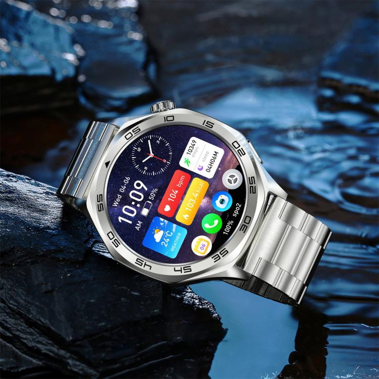 AK83 BT Call Smart Watch, Support Blood Pressure / Heart Rate / Sports Health Monitoring Fitness Tracker(Steel 3-Bead Steel) - Smart Watches by buy2fix | Online Shopping UK | buy2fix